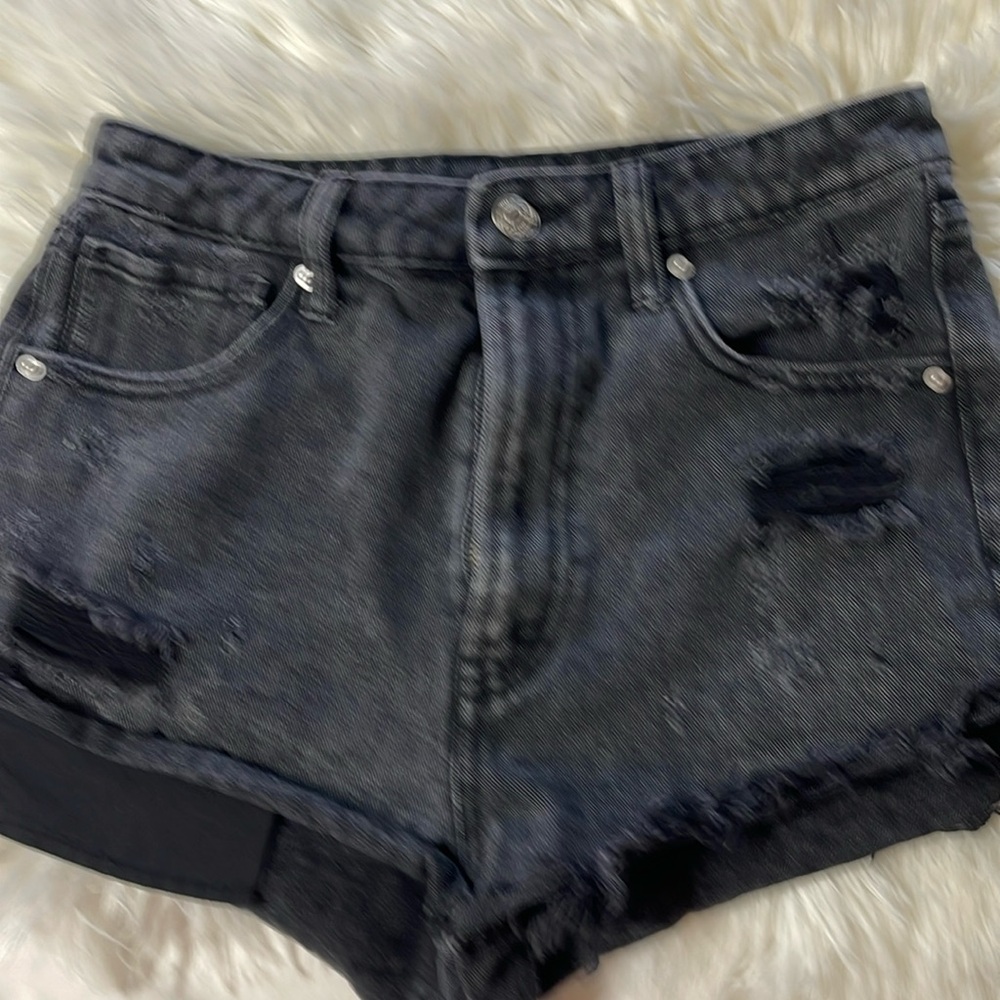 Wild Fable Highest Rise Cutoff Cheeky Shorts Waist 14 size 2 Color Black